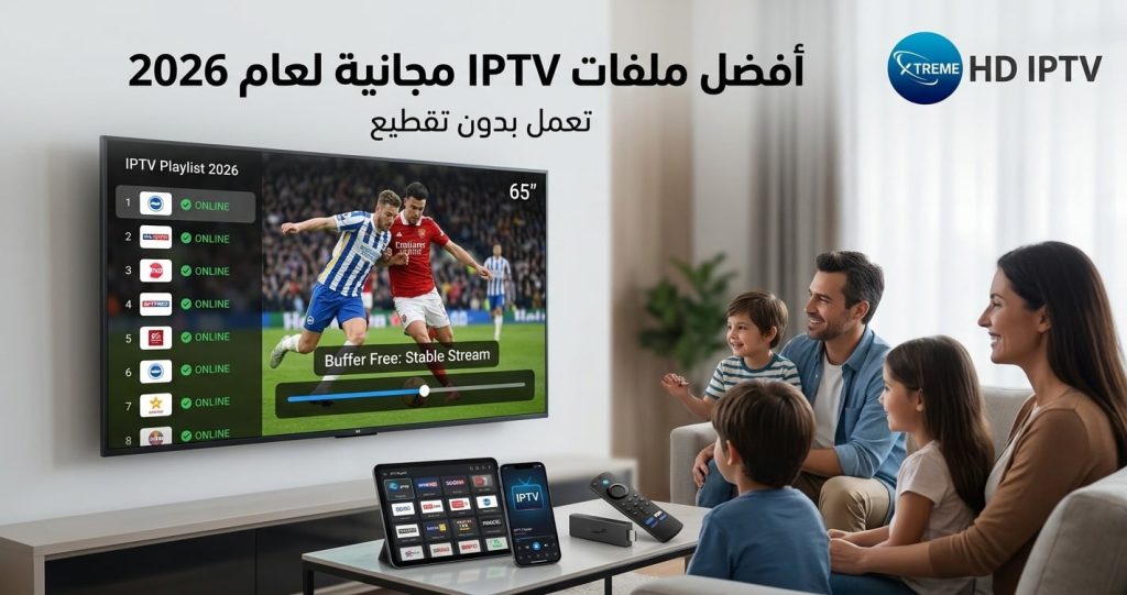 أفضل ملفات IPTV مجانية لعام 2026 تعمل بدون تقطيع 