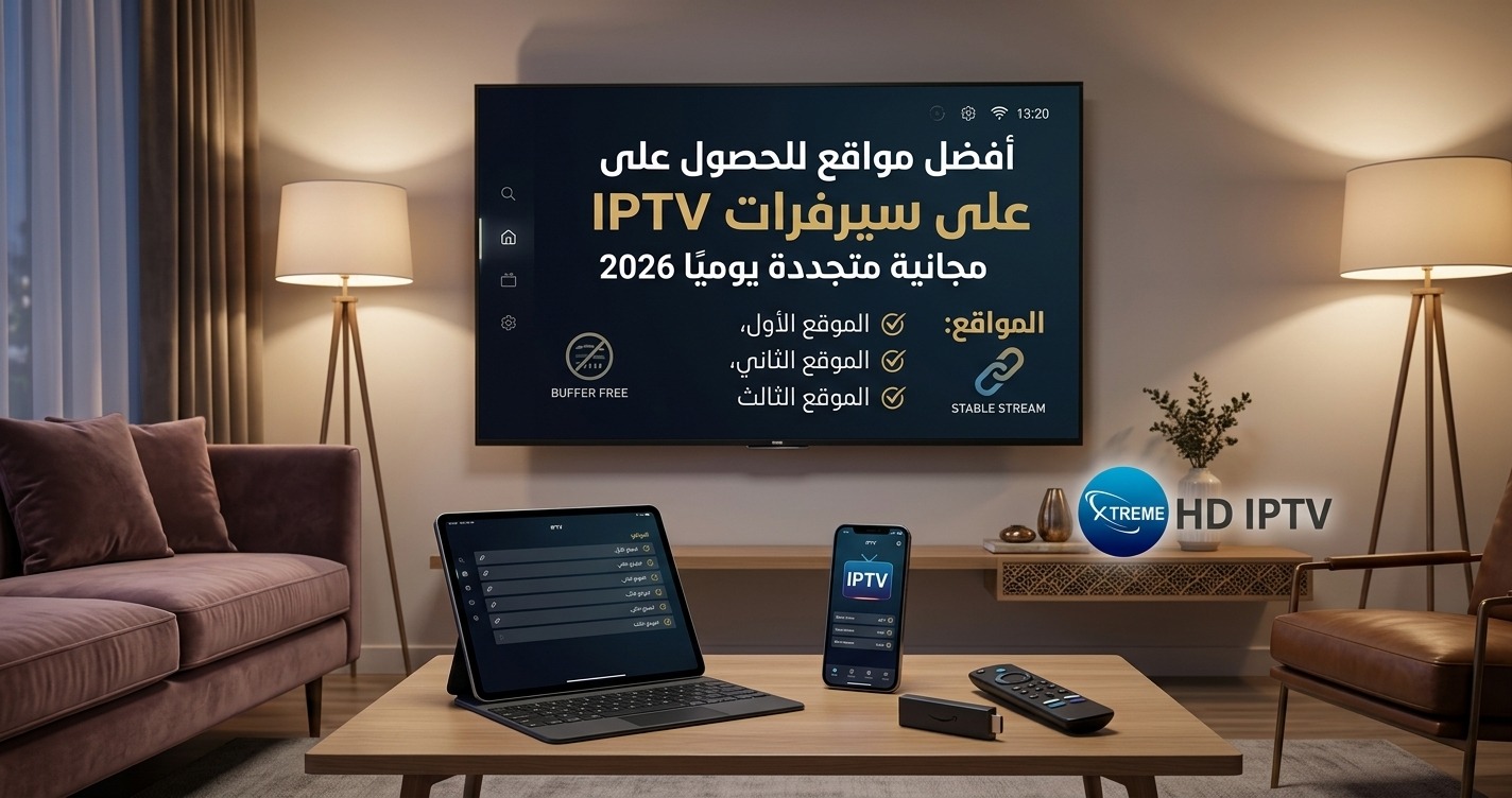 أفضل مواقع للحصول على سيرفرات IPTV مجانية متجددة يوميًا 2026