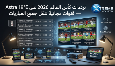 ترددات كأس العالم 2026 على Astra 19°E — قنوات مجانية تنقل جميع المباريات
