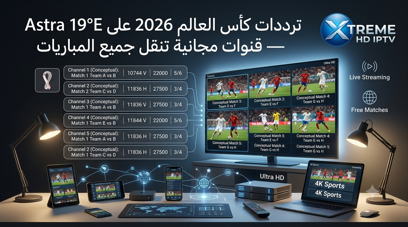ترددات كأس العالم 2026 على Astra 19°E — قنوات مجانية تنقل جميع المباريات