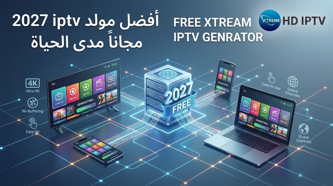 أفضل مولد iptv 2027 و free xtream iptv generator مجانا مدى الحياة