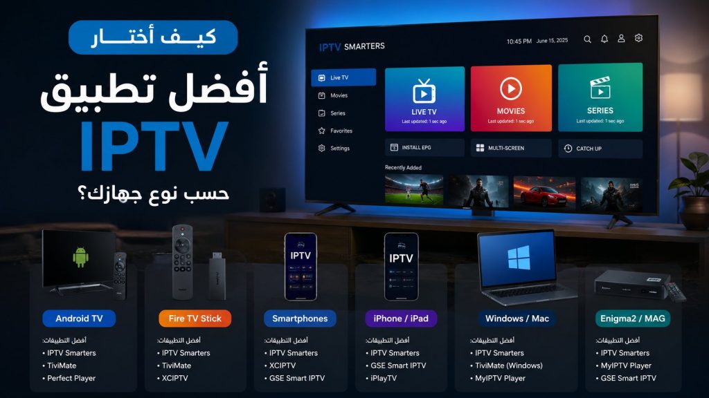 كيف أختار أفضل تطبيق iptv حسب نوع جهازك؟
